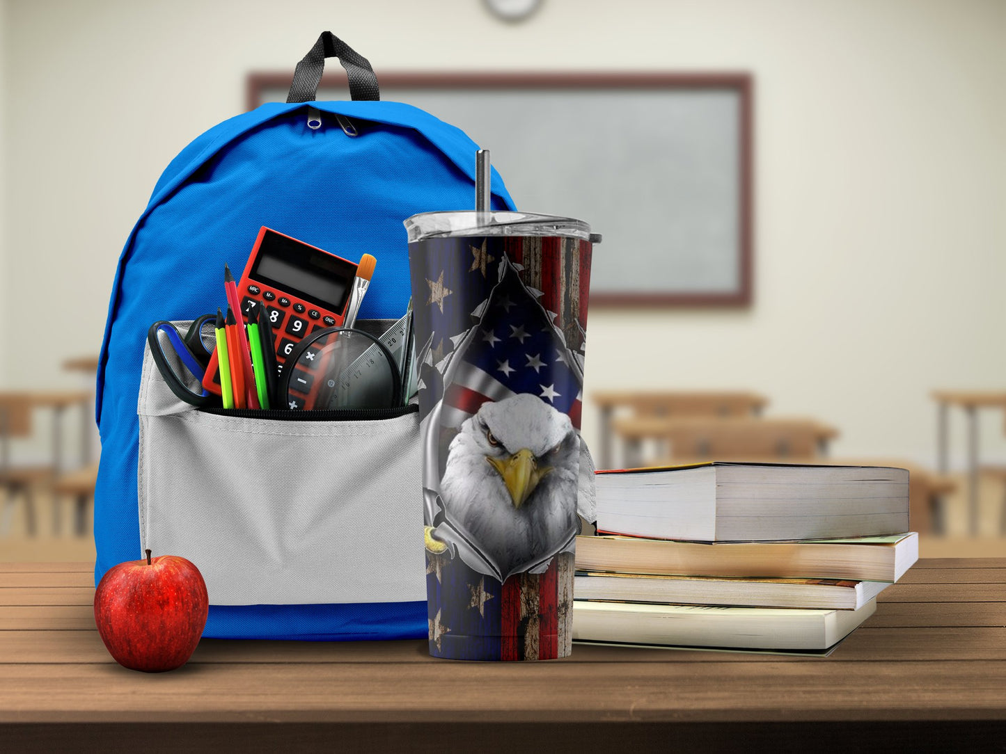 Patriotic Eagle Design Printed Stainless Steel Tumbler product