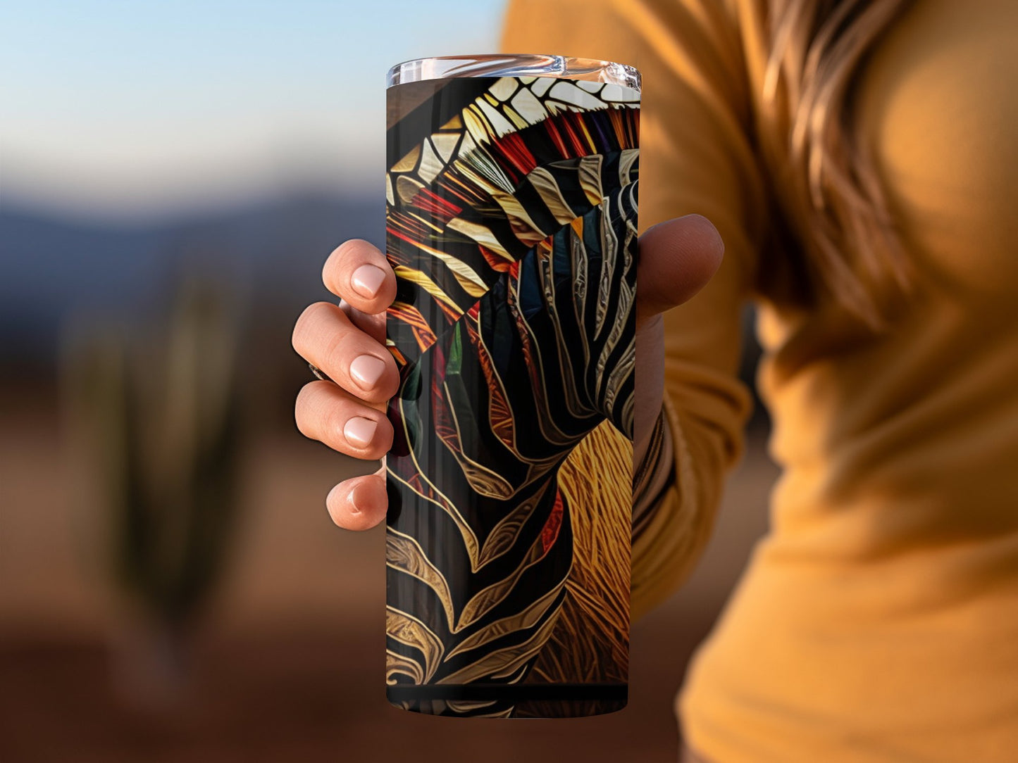 Artistic Patterned Design on Tall Drinkware Product