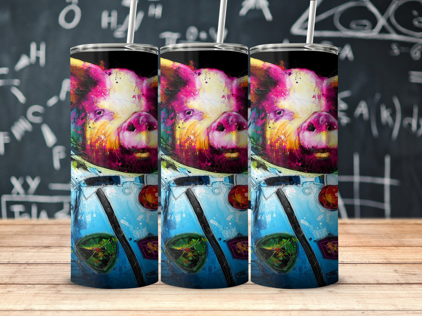 Colorful Pig-Themed Insulated Tumbler product type