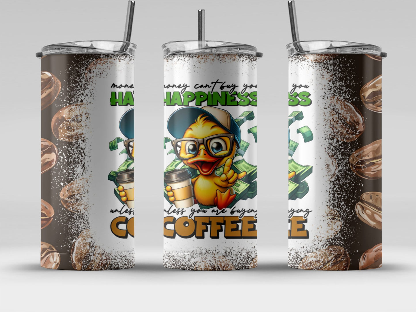 Happiness and Coffee Design Tumbler product