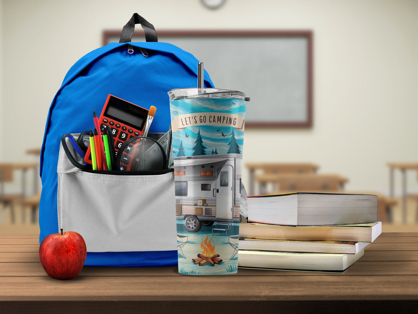 Let's Go Camping Travel Tumbler Insulated Mug product