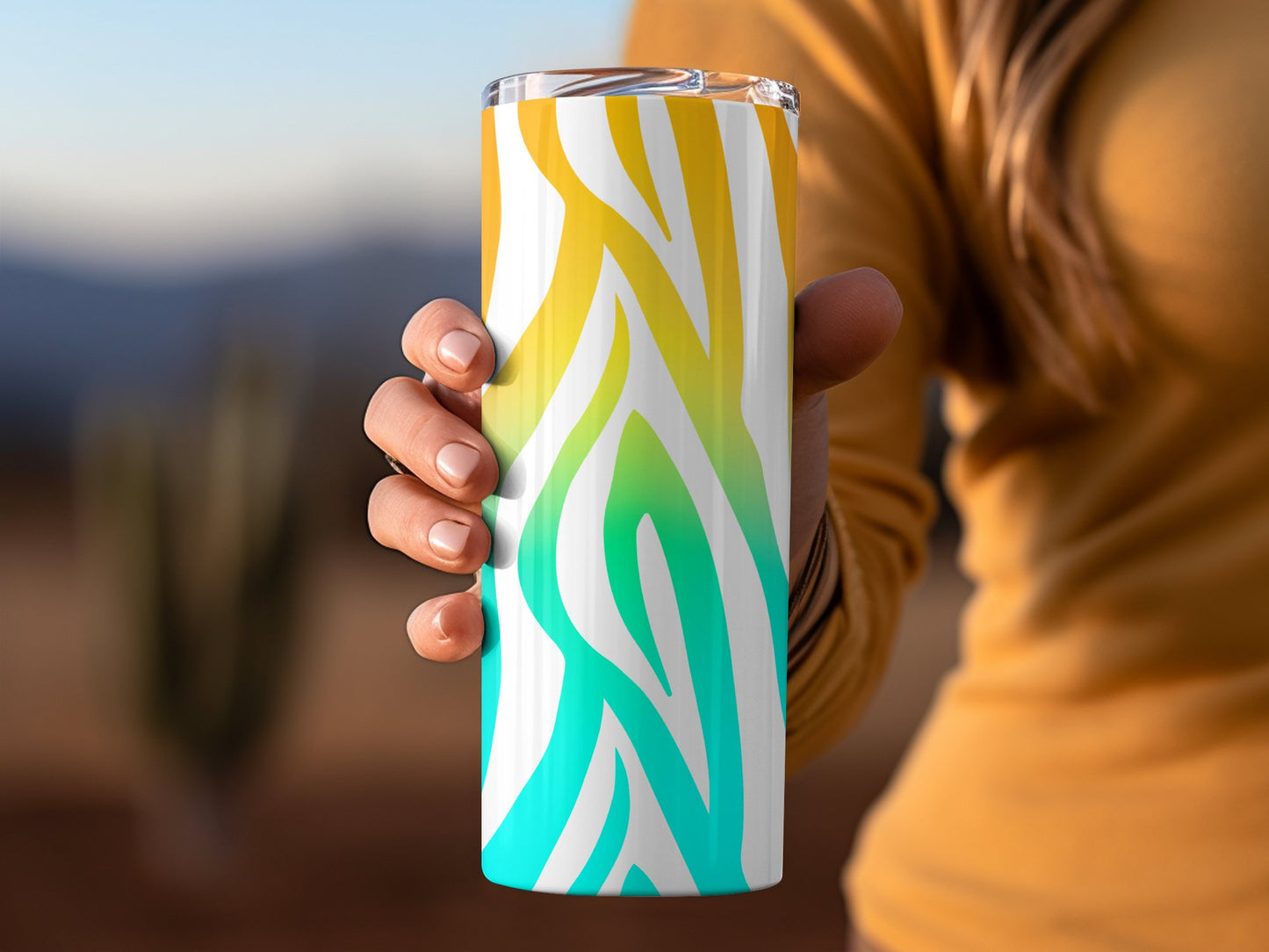 Vibrant Multicolor Abstract Tall Design Travel Mug product