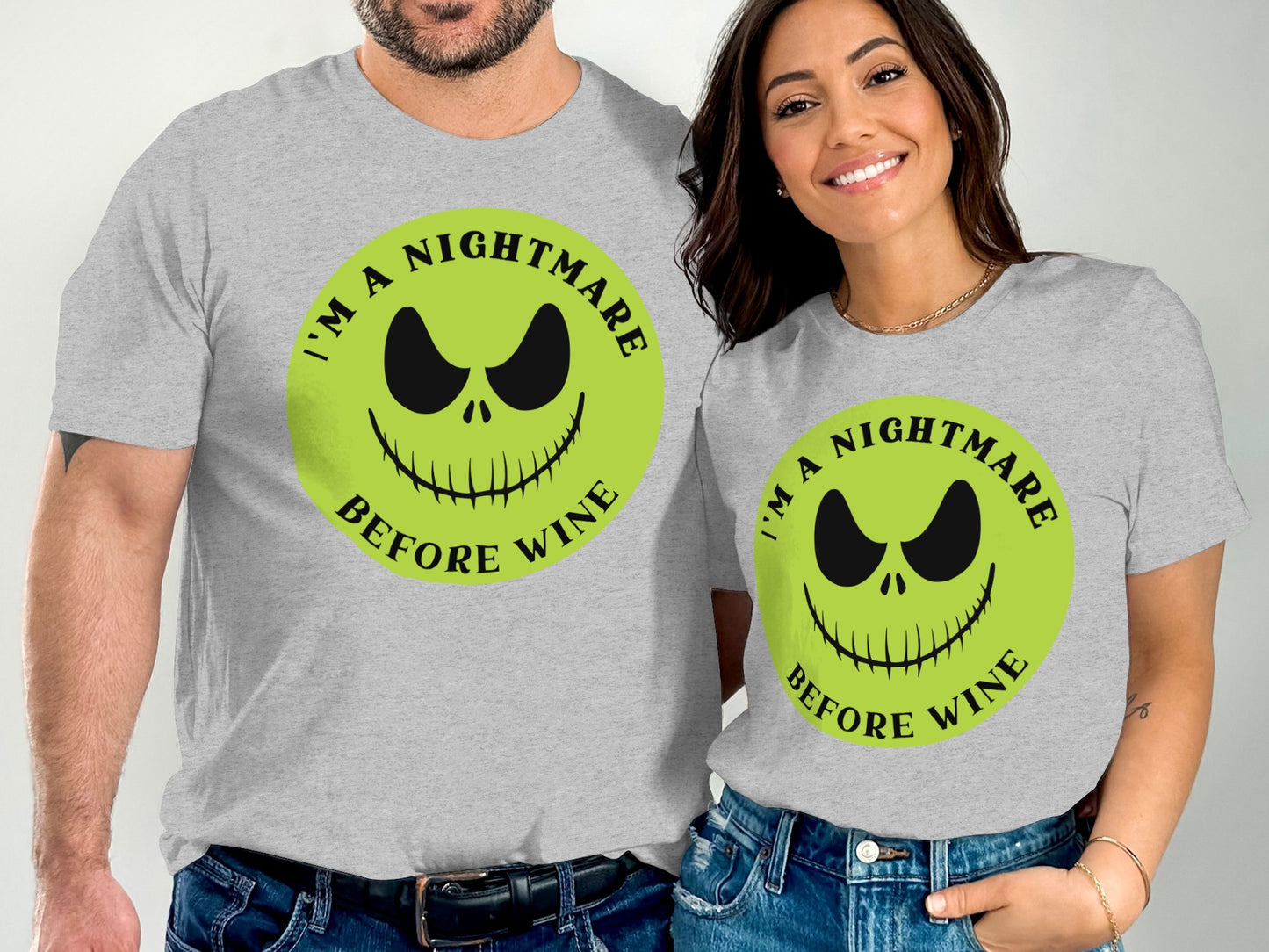 I'm a Nightmare Before Wine Matching Shirts product type