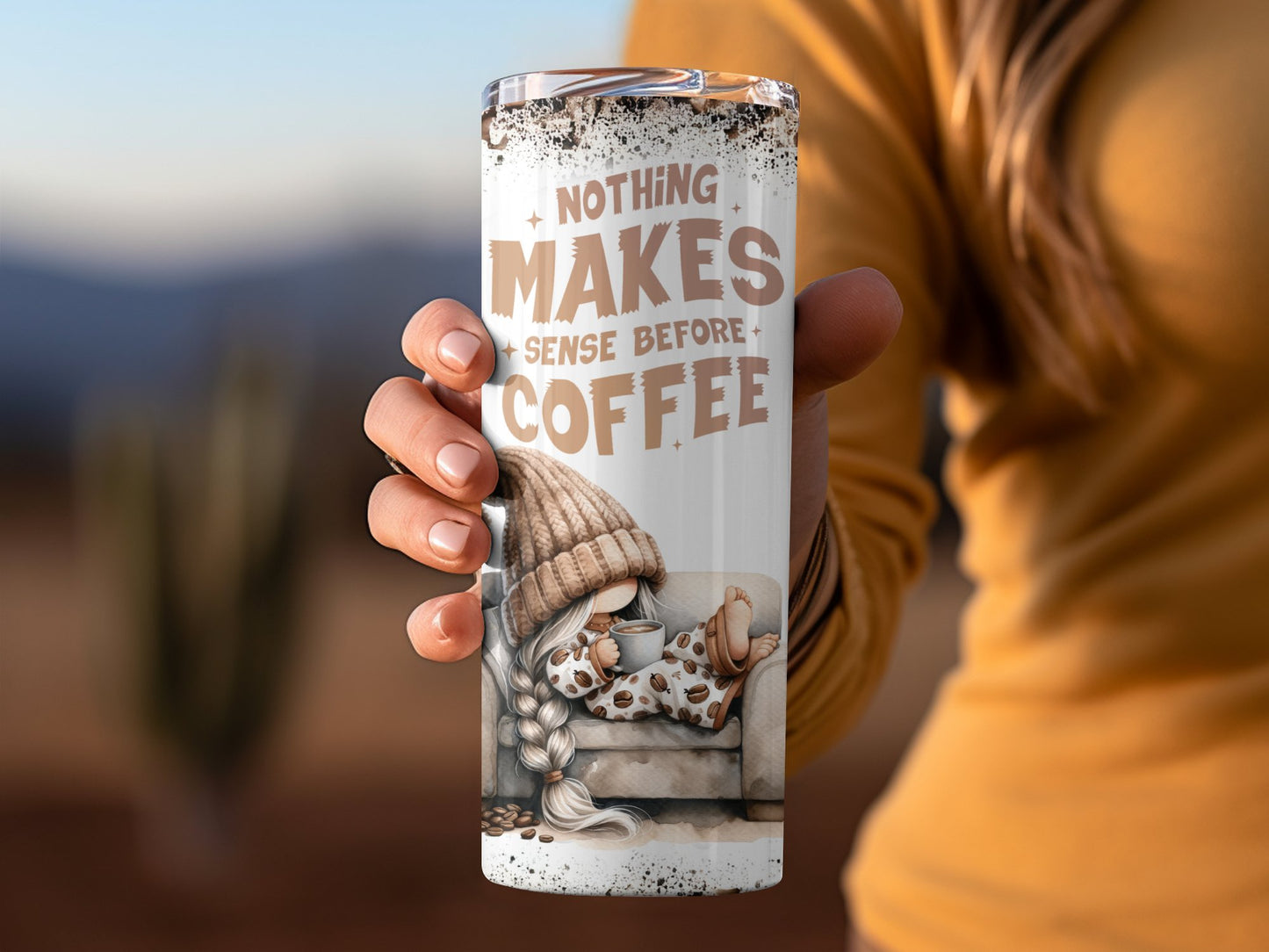 Nothing Makes Sense Before Coffee Tumbler product