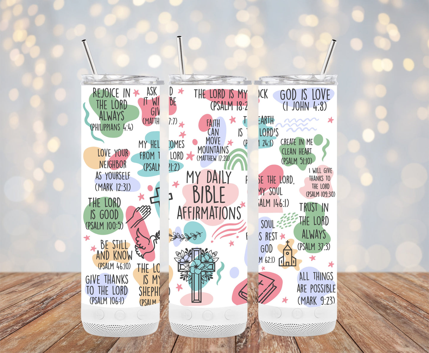 My Daily Bible Affirmations Stainless Steel Tumbler product