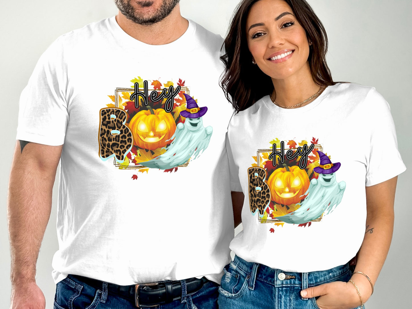 Hey Boo Halloween Themed Graphic T-Shirt product