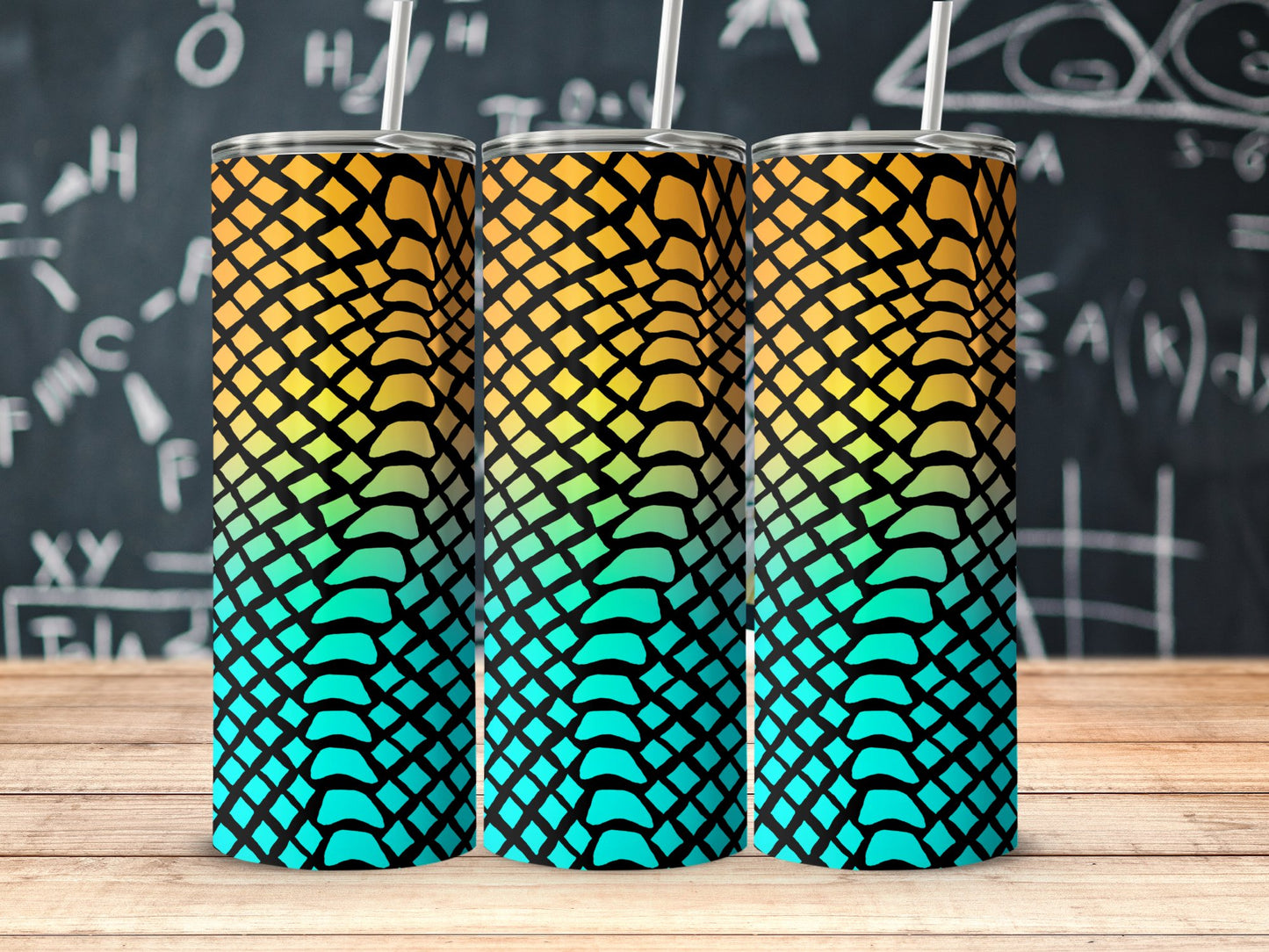 Geometric Patterned Color Gradient Tumbler product