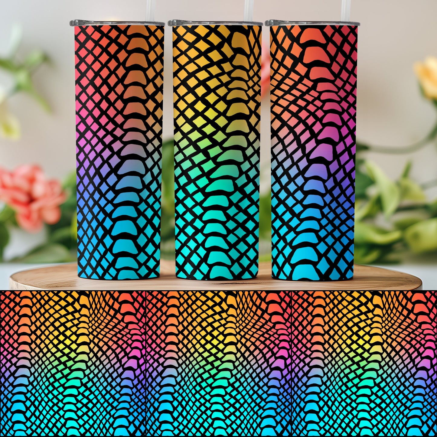 Colorful Geometric Patterned Tumbler product