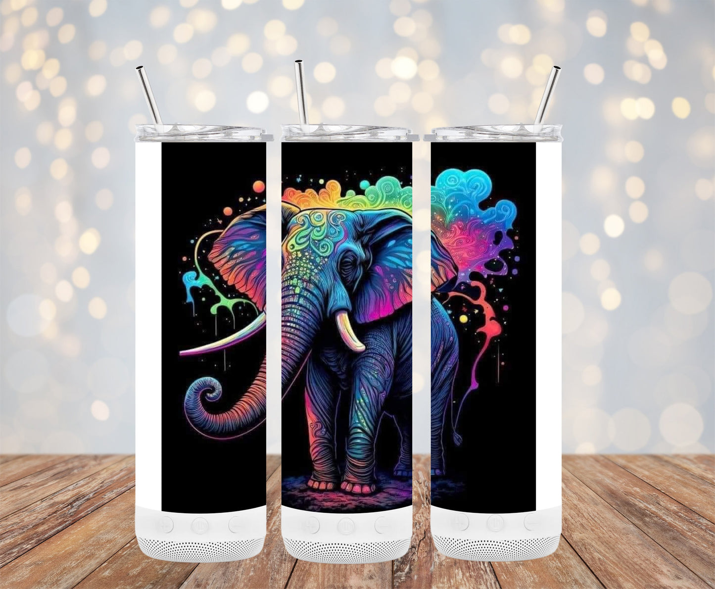 Colorful Elephant Insulated Travel Tumbler product
