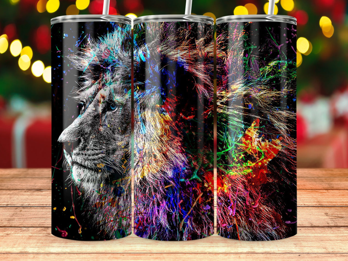 Colorful Lion Art Insulated Tumbler Cup product
