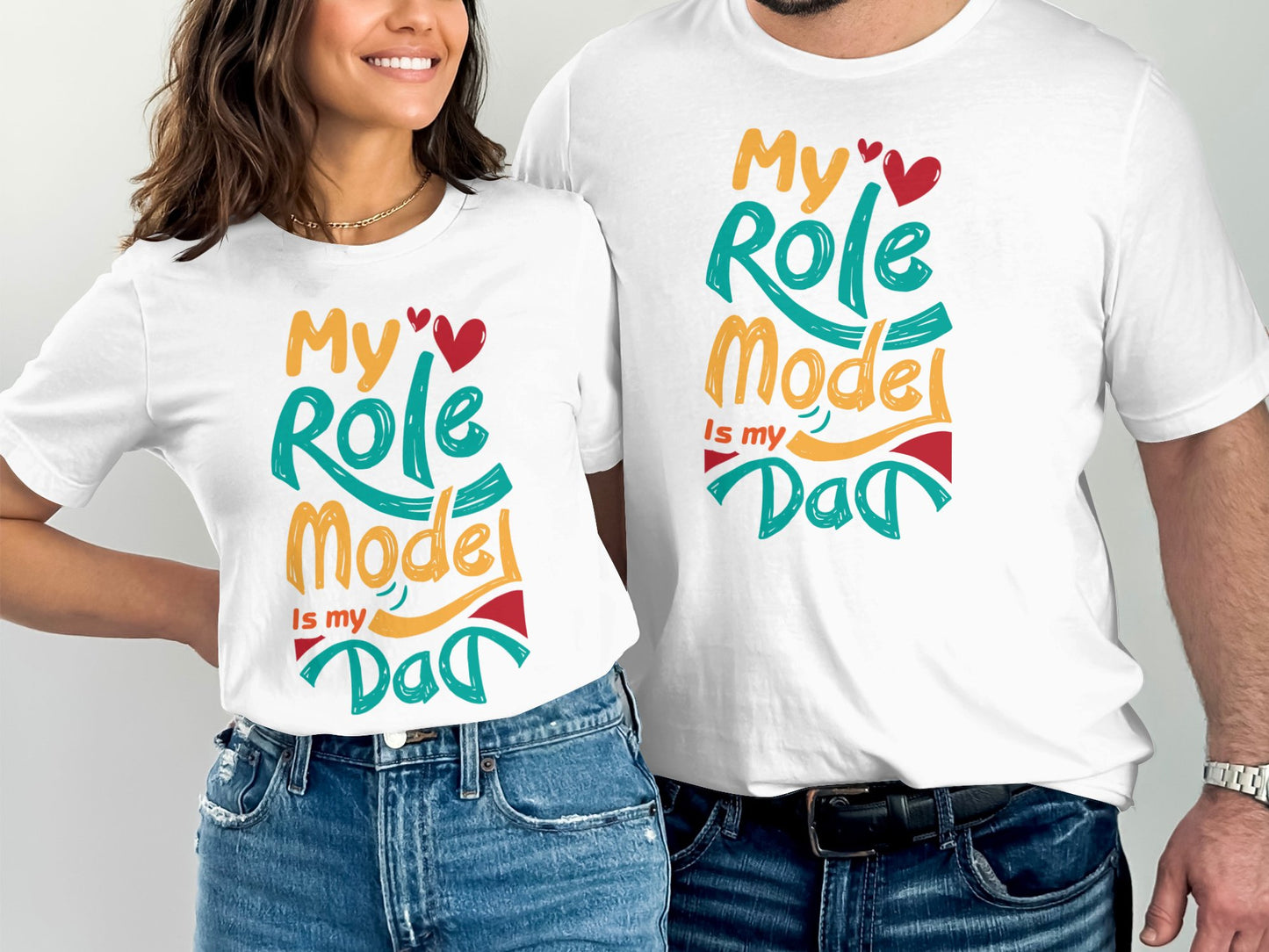 My Role Model Is My Dad Graphic T-shirt product