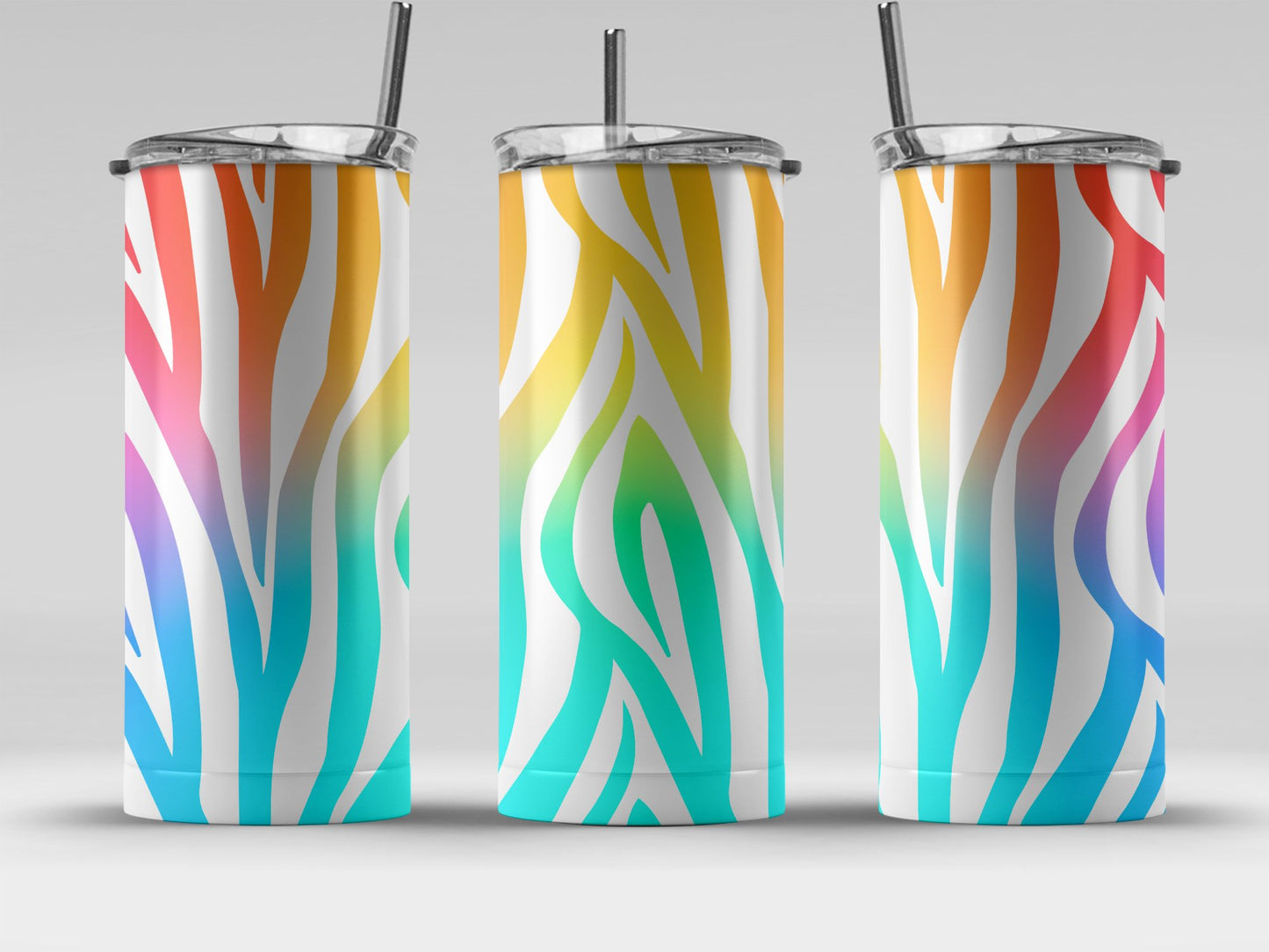 Colorful Gradient Zebra Print Tall Cup product