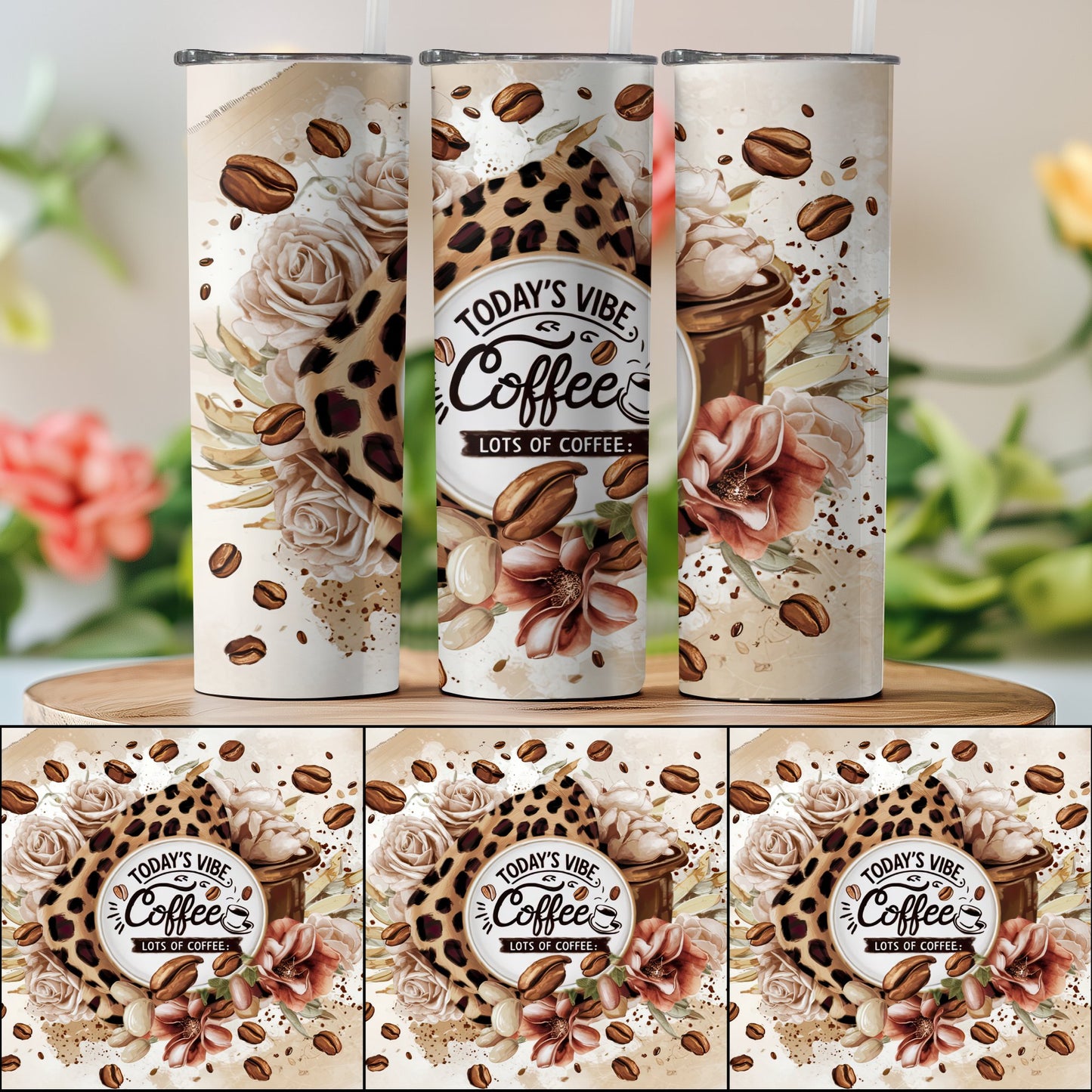 Today's Vibe Coffee Floral Artistic Design product type