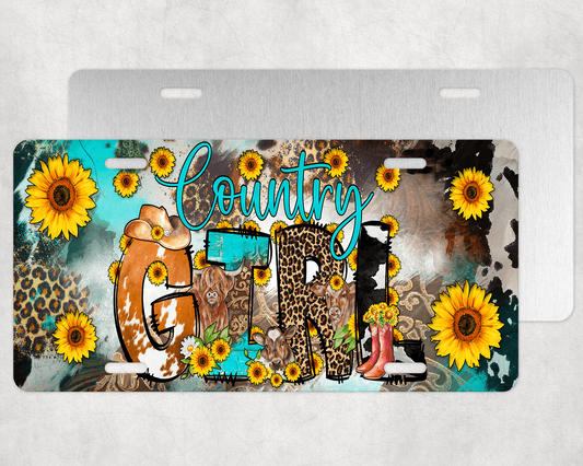 Country Girl License Plate