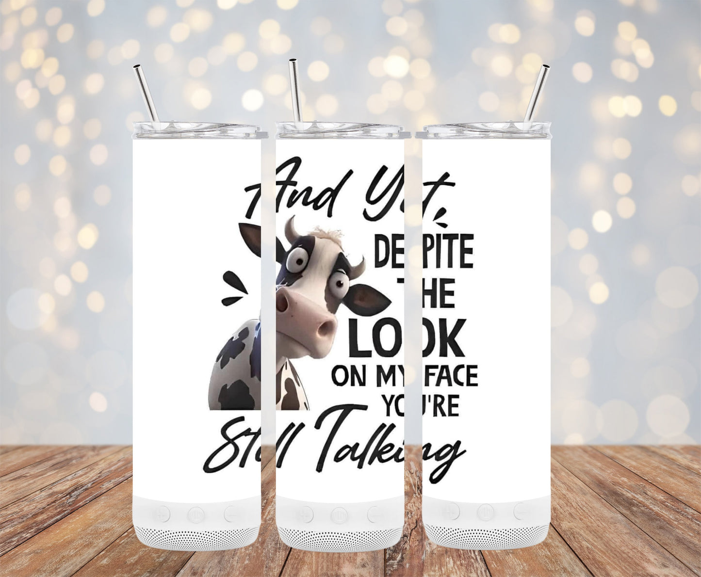 Funny Cow Face Still Talking Insulated Tumbler product type