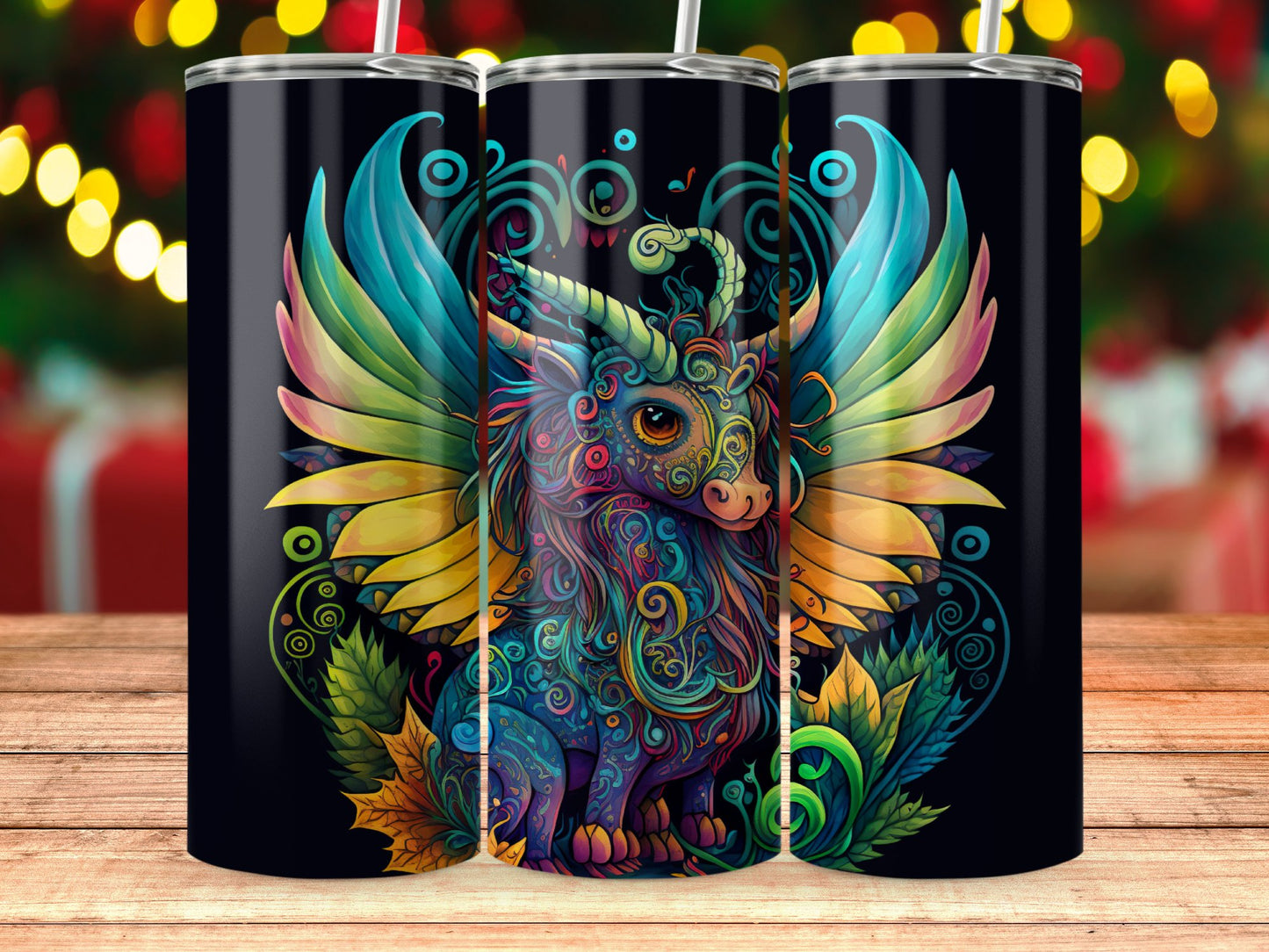 Rainbow Fantasy Winged Beast Tumbler product type