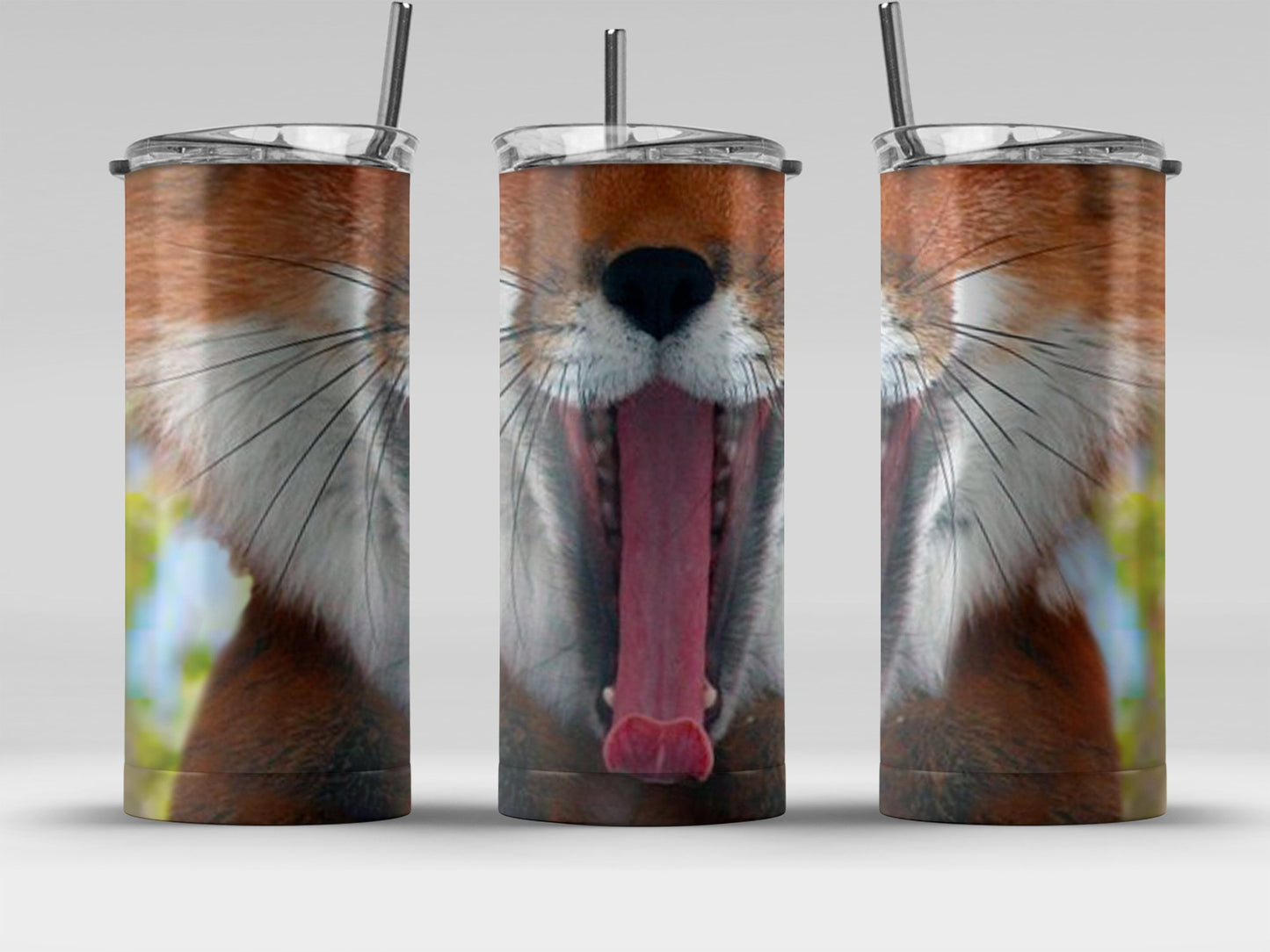 Cute Yawning Fox Stainless Steel Tumbler product