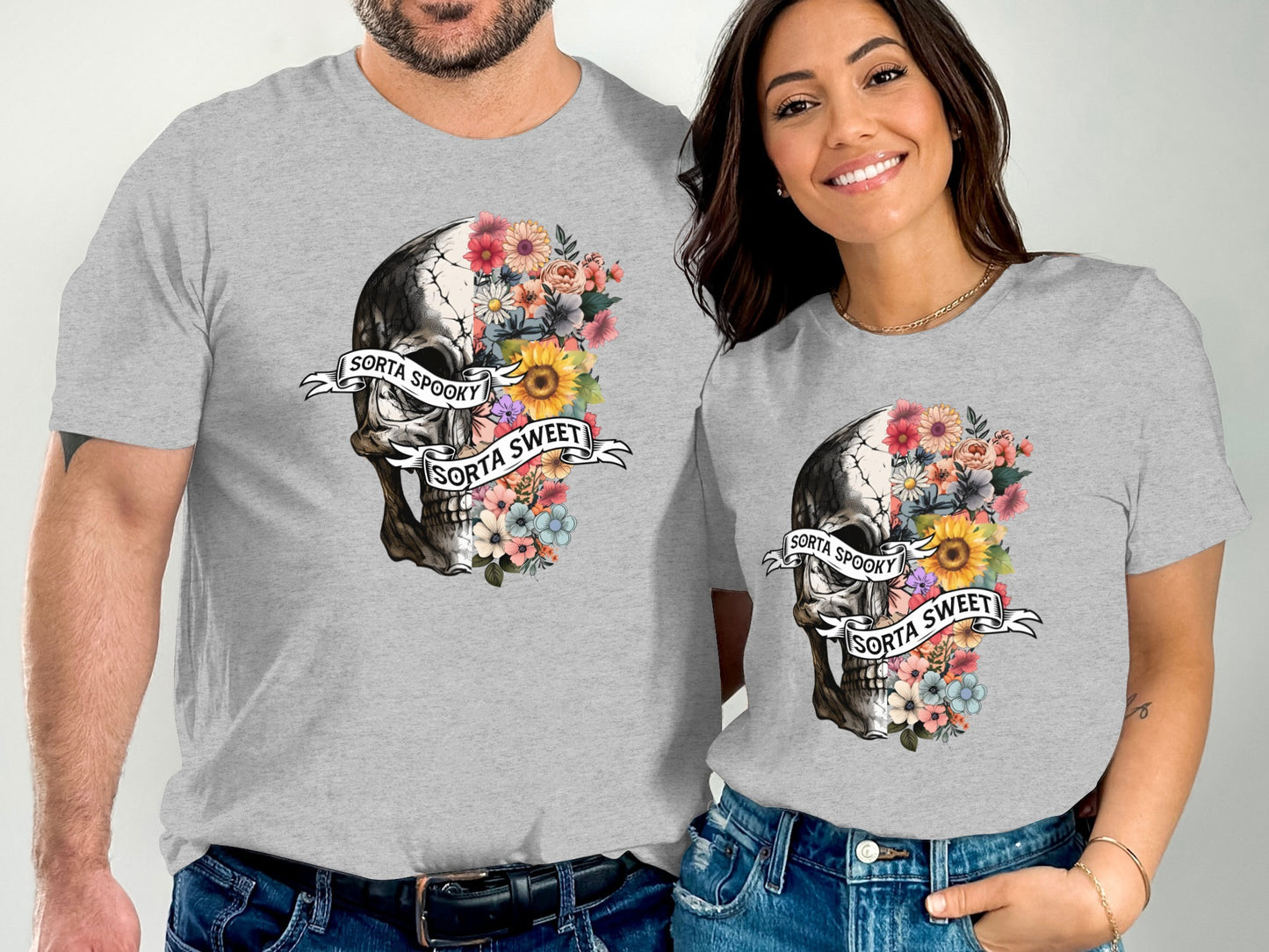 Sorta Spooky Sorta Sweet Skull Graphic Tee product type