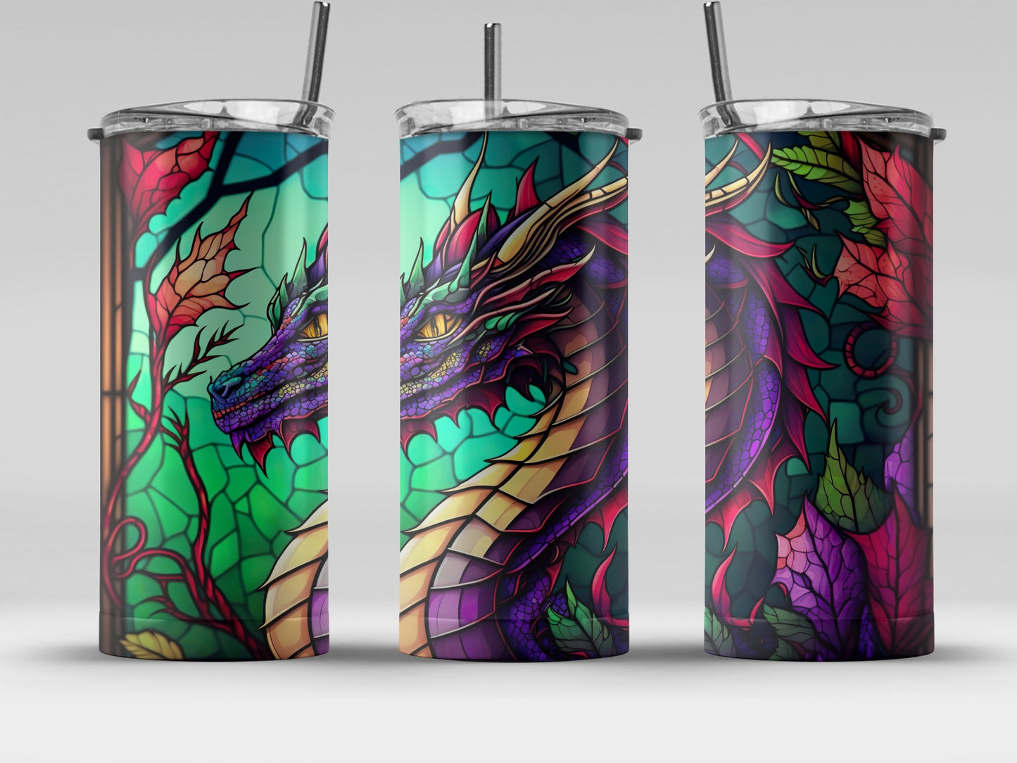 Colorful Dragon Design Insulated Tumbler Product