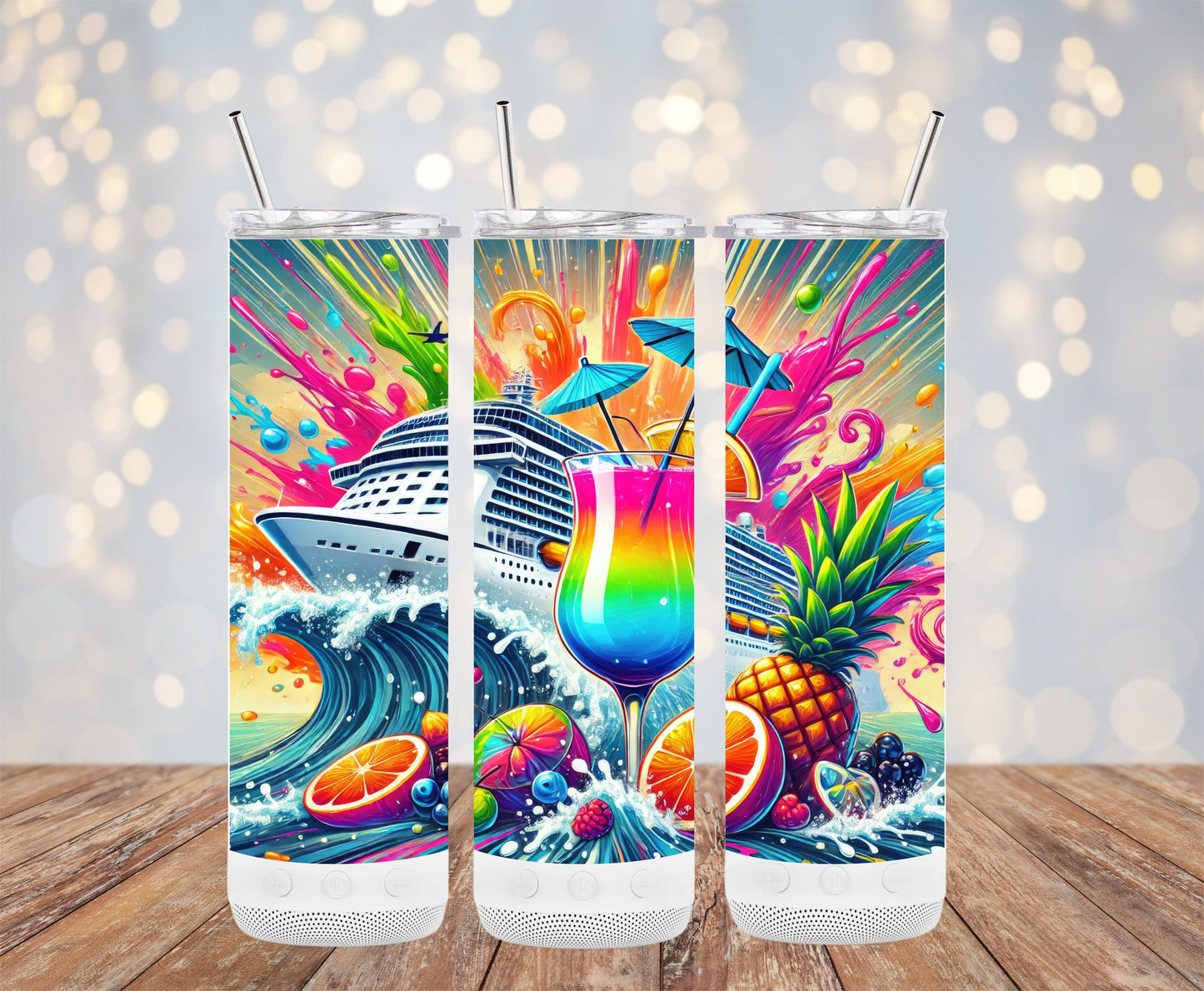 Vibrant Cruise Ship Tropical Drink Tumbler product