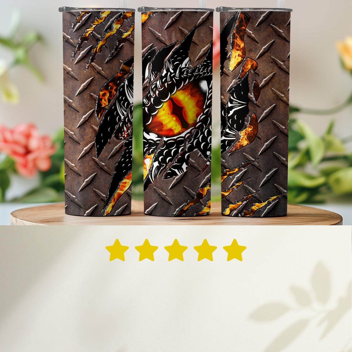 Fiery Dragon Eye Pattern Unleashed Regular Tumbler product