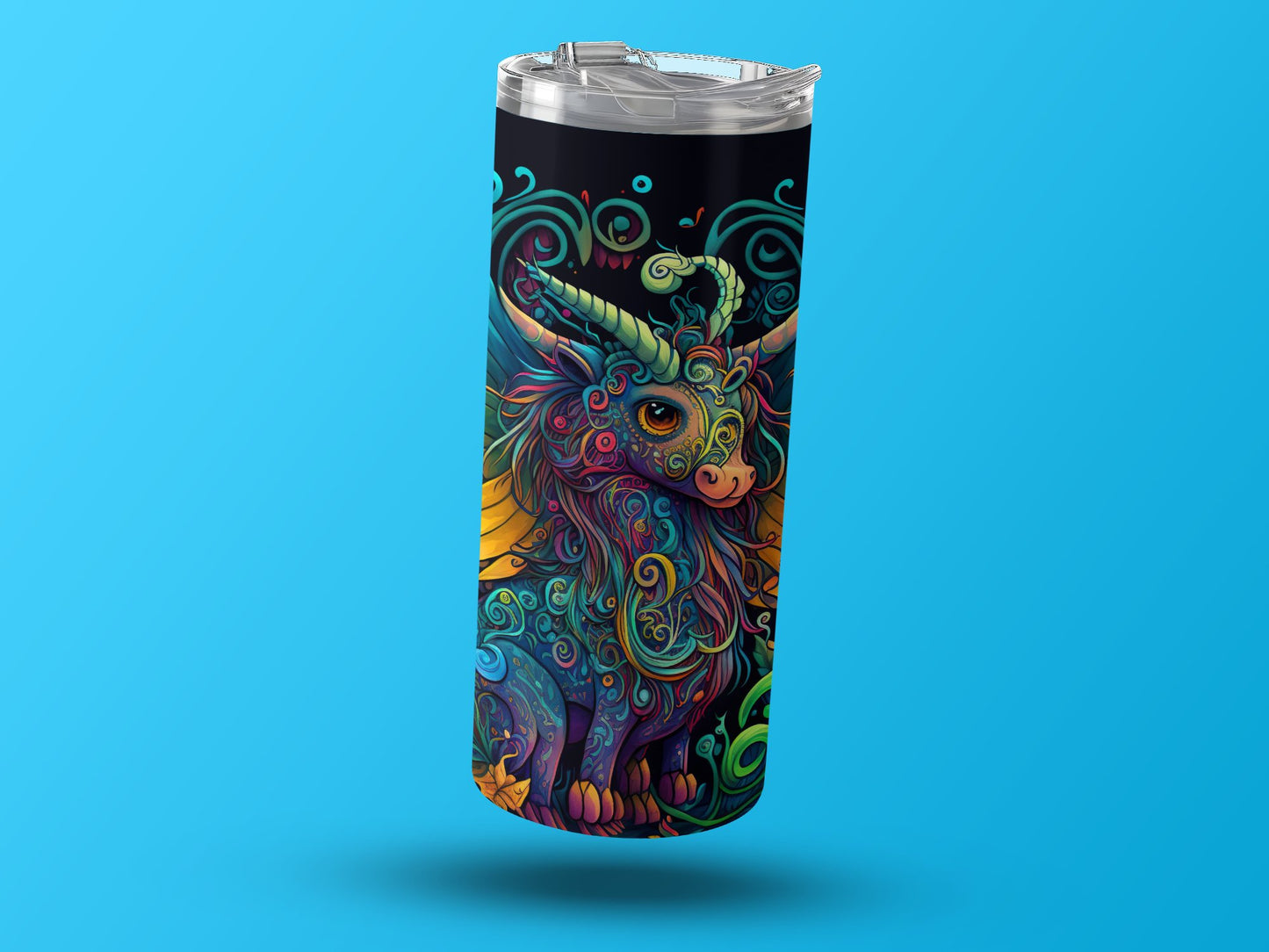Colorful Intricate Fantasy Unicorn Design Tumbler product