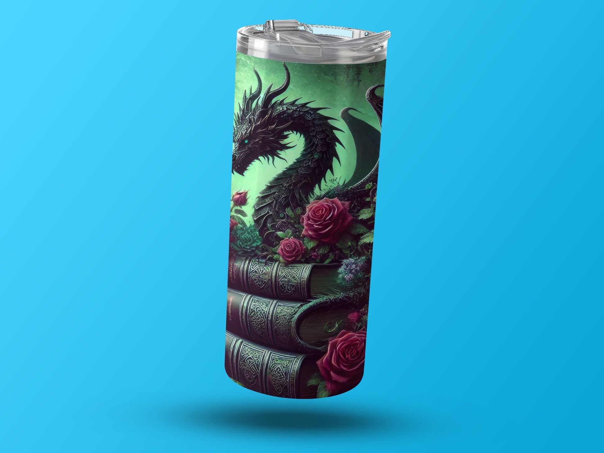 Fantasy Dragon and Roses Insulated Tumbler product