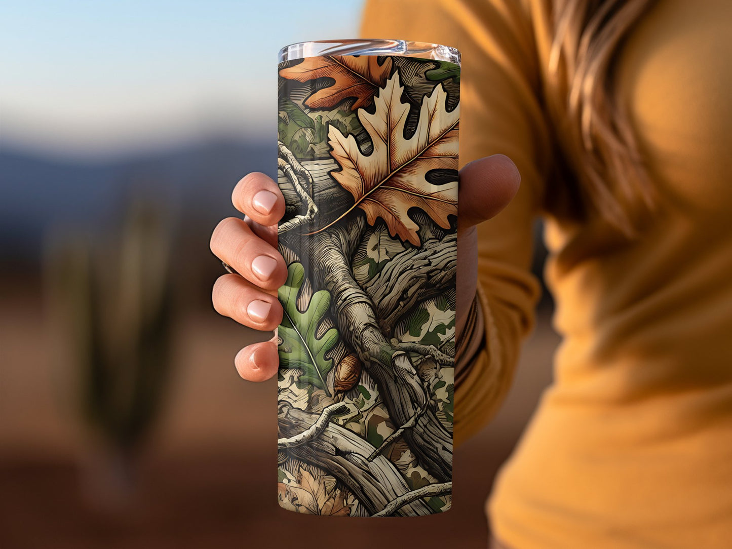Camouflage Leaf Design Insulated Beverage Tumbler product