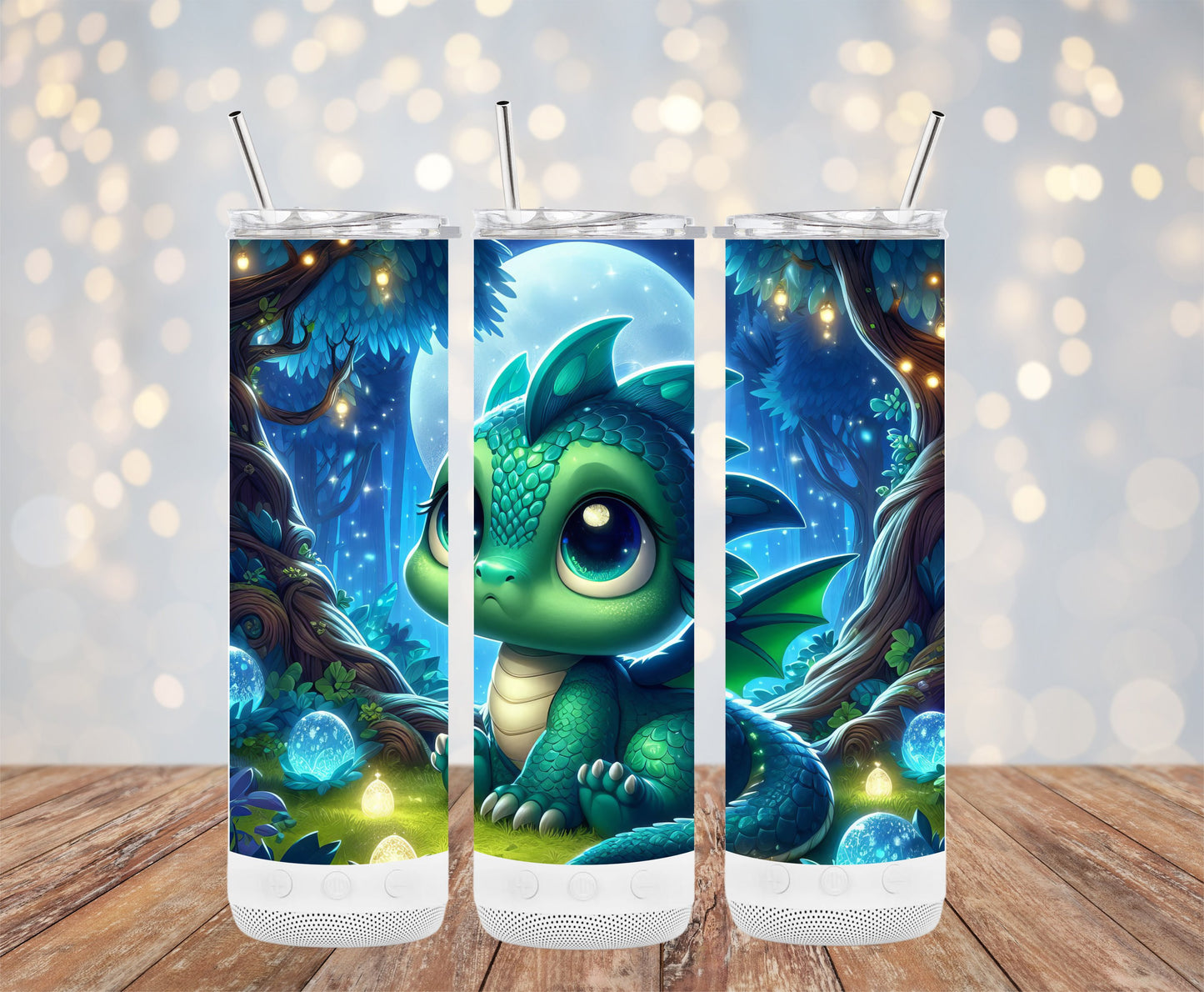 Cute Dragon Fantasy Art Printed Tumbler product