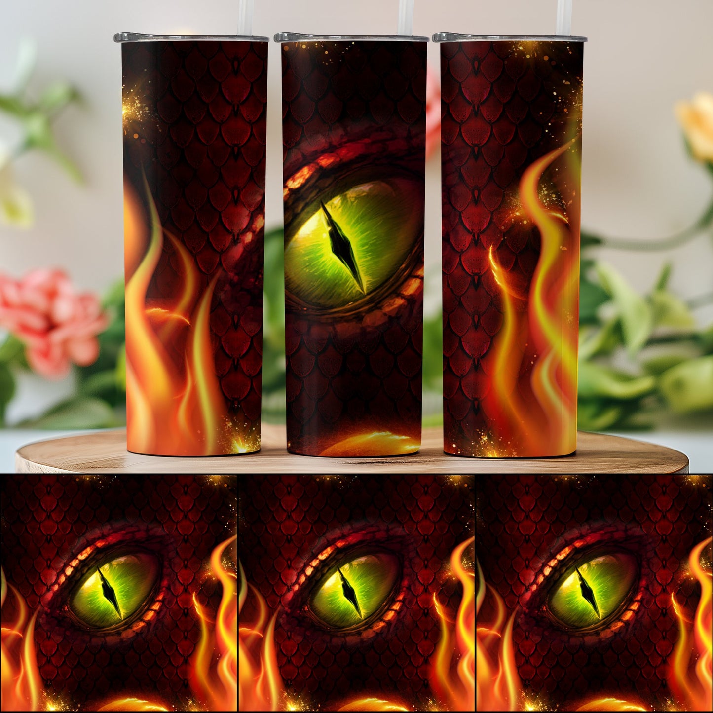 Dragon Eye Fire Pattern Insulated Tumbler product type