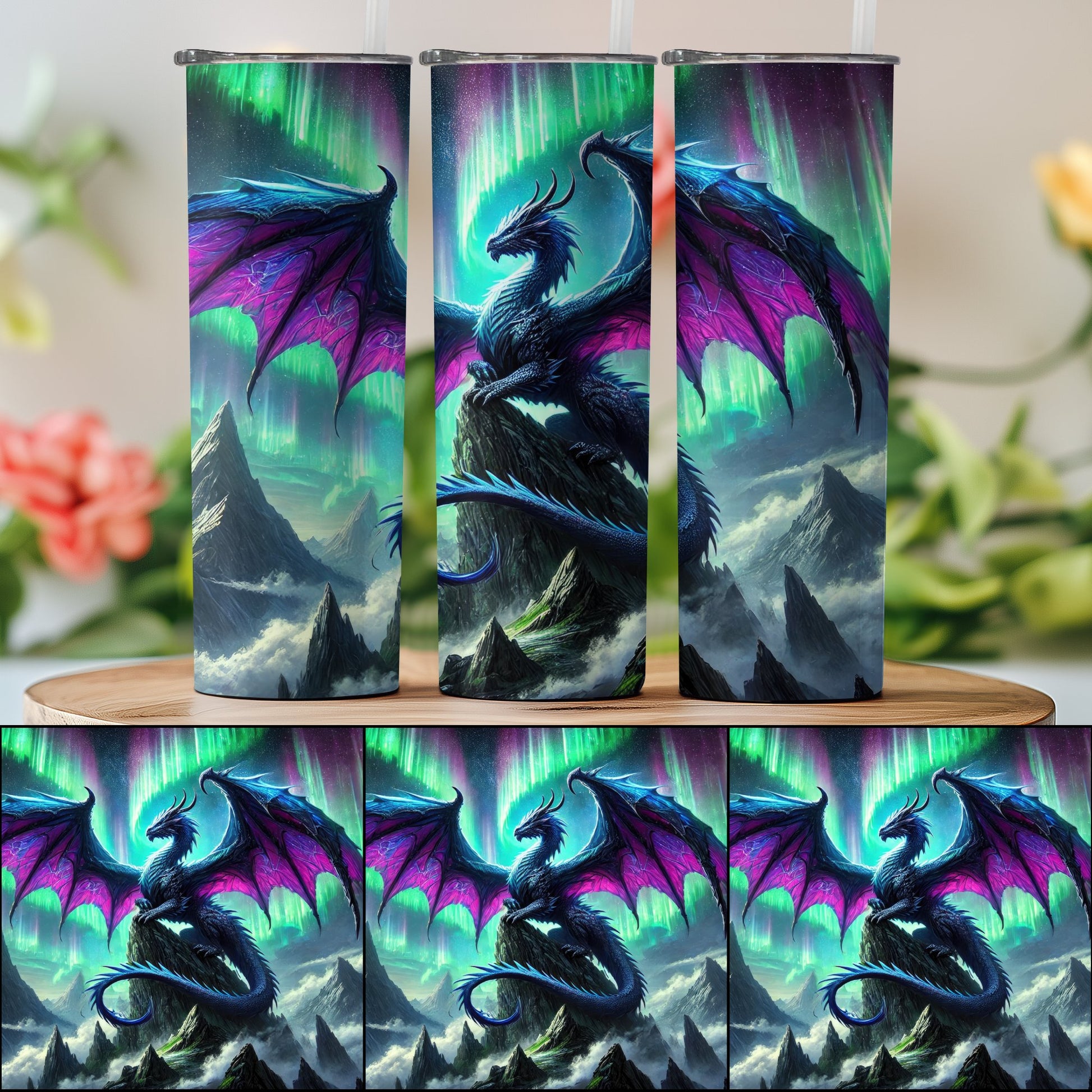 Fantasy Dragon Art Travel Tumbler Cup product type