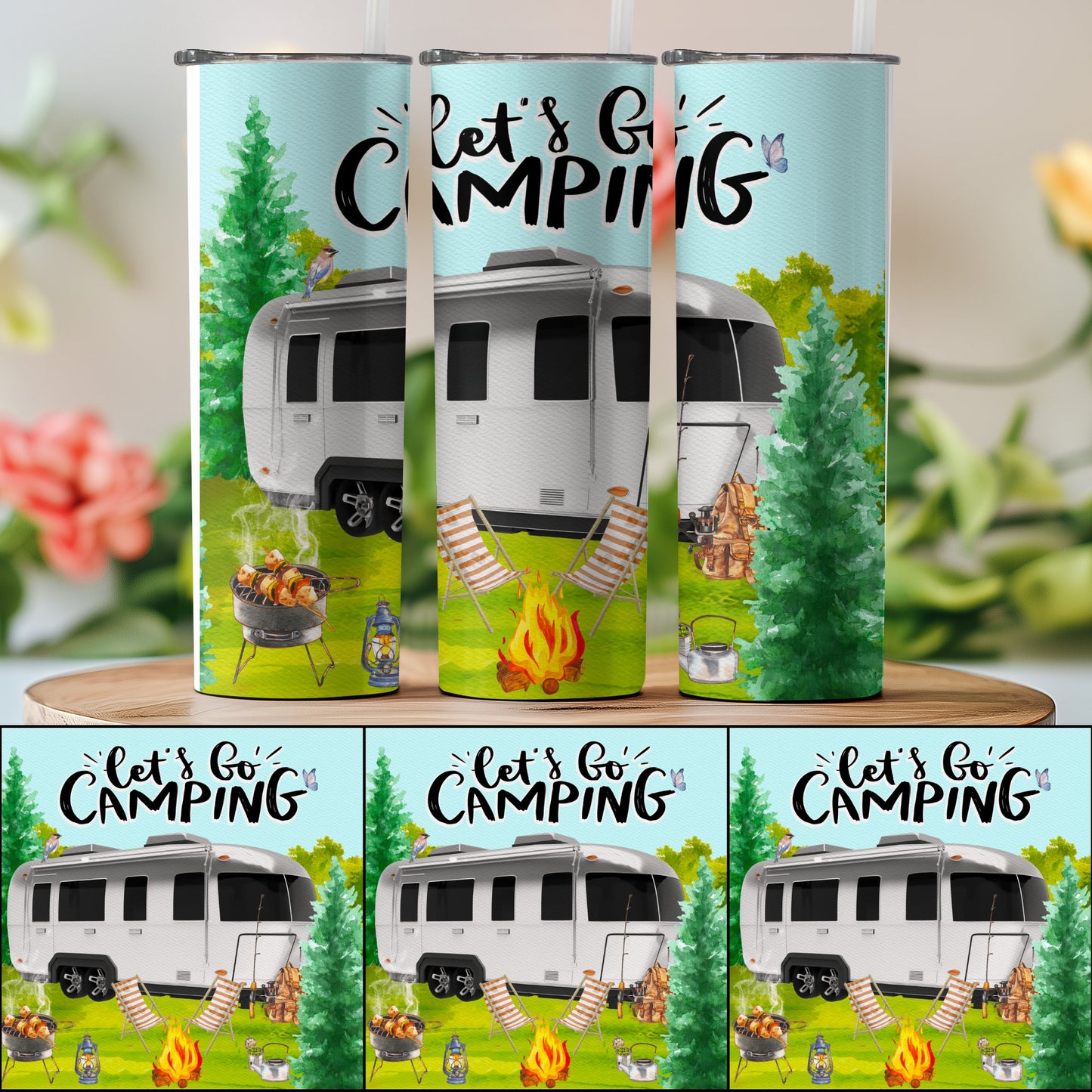 Let's Go Camping Scenic Tumbler product