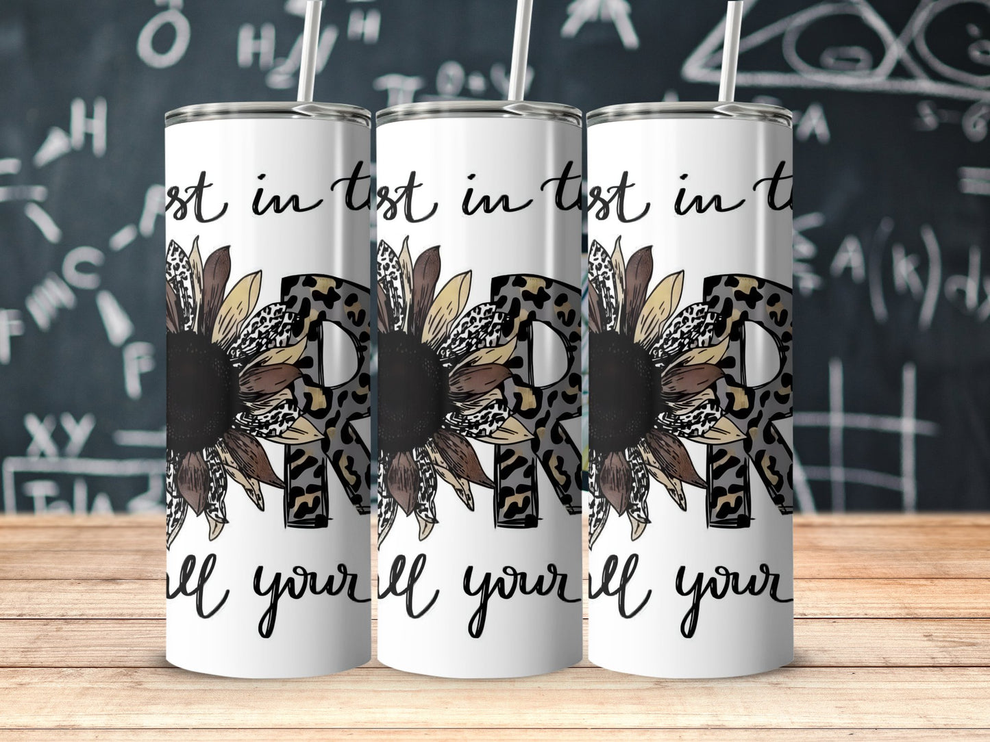 Inspirational Floral Art Design Tumbler Sublimation product