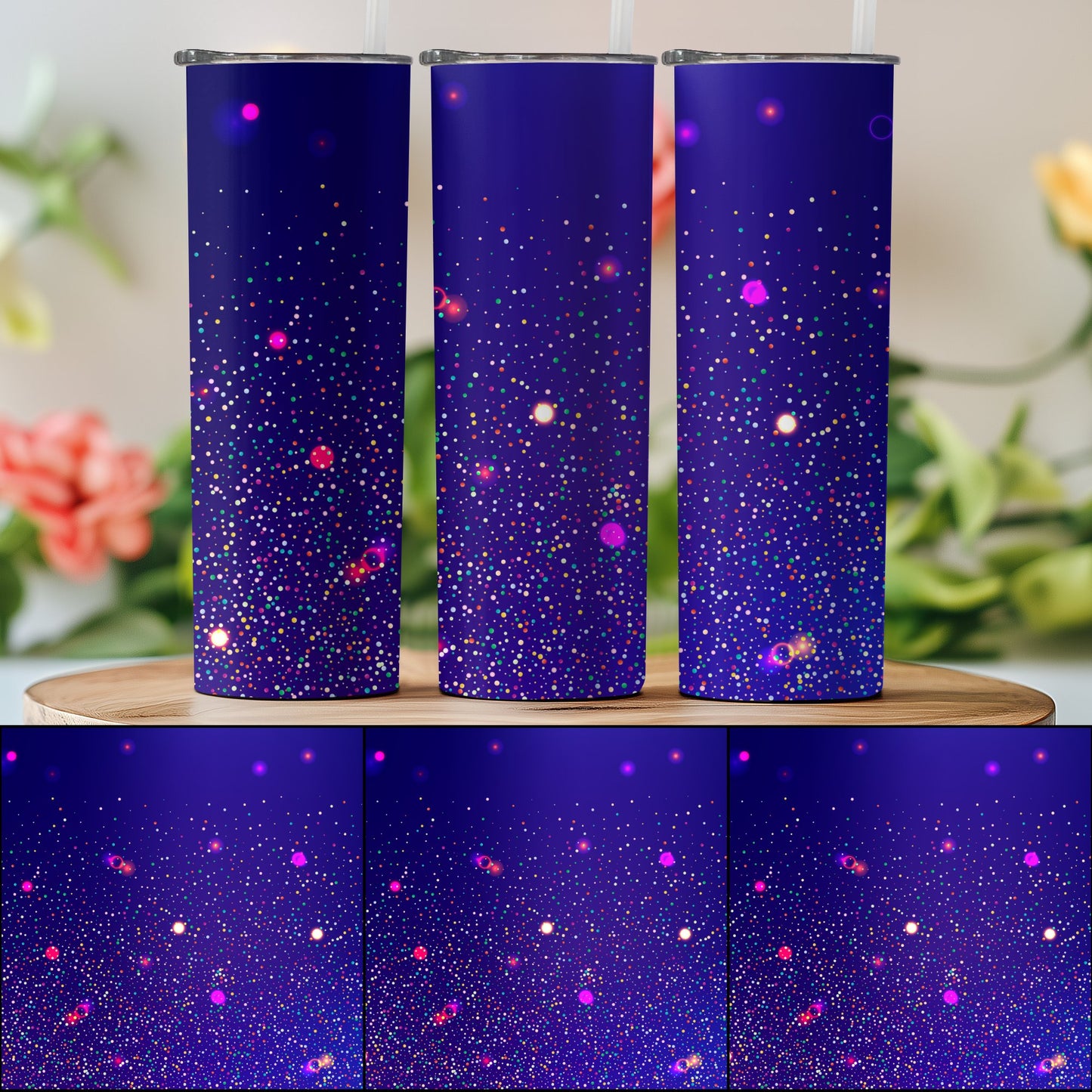 Purple Galaxy Star-Themed Tumbler product