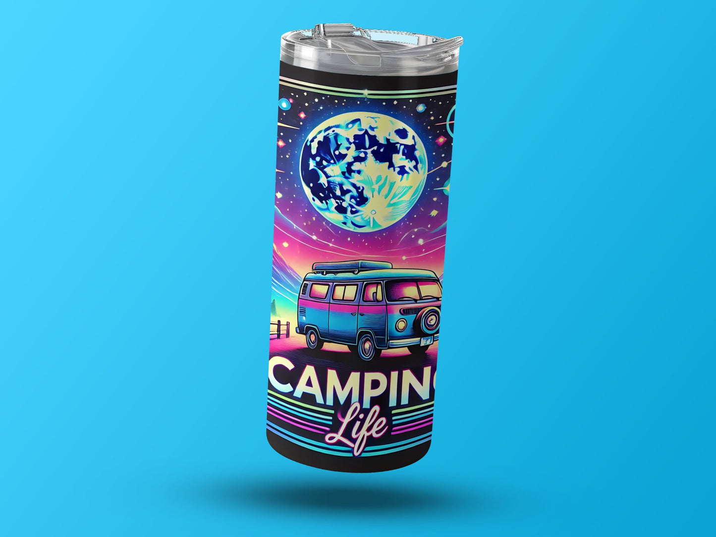 Camping Life Moon and Van Design Tumbler product
