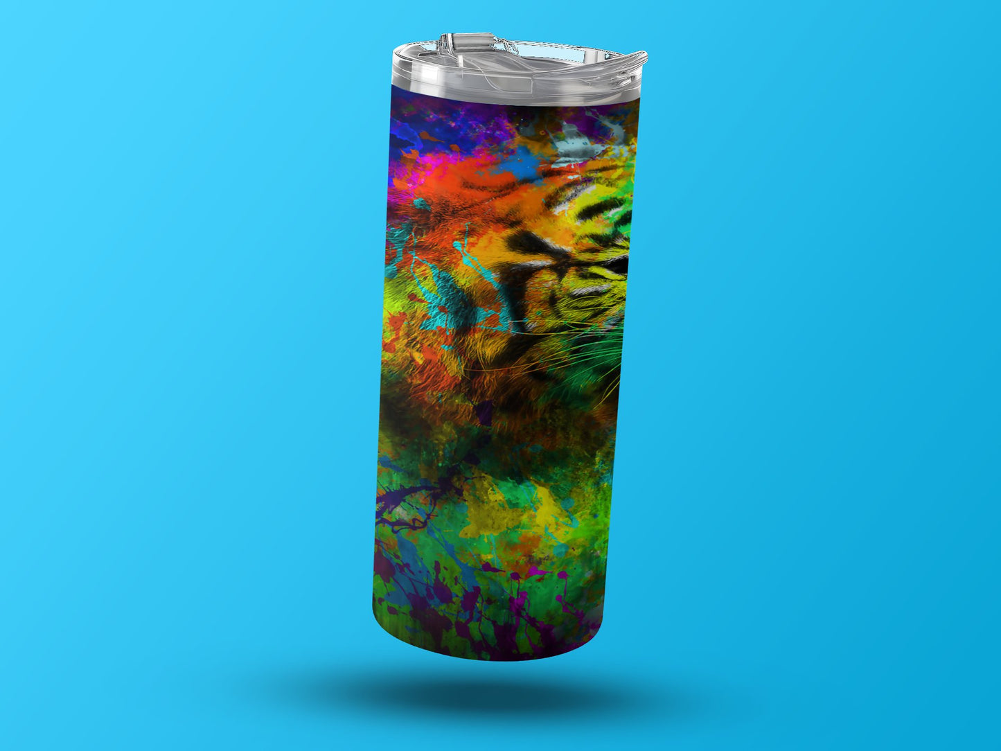 Vibrant Abstract Tiger Design Insulated Tumbler product type