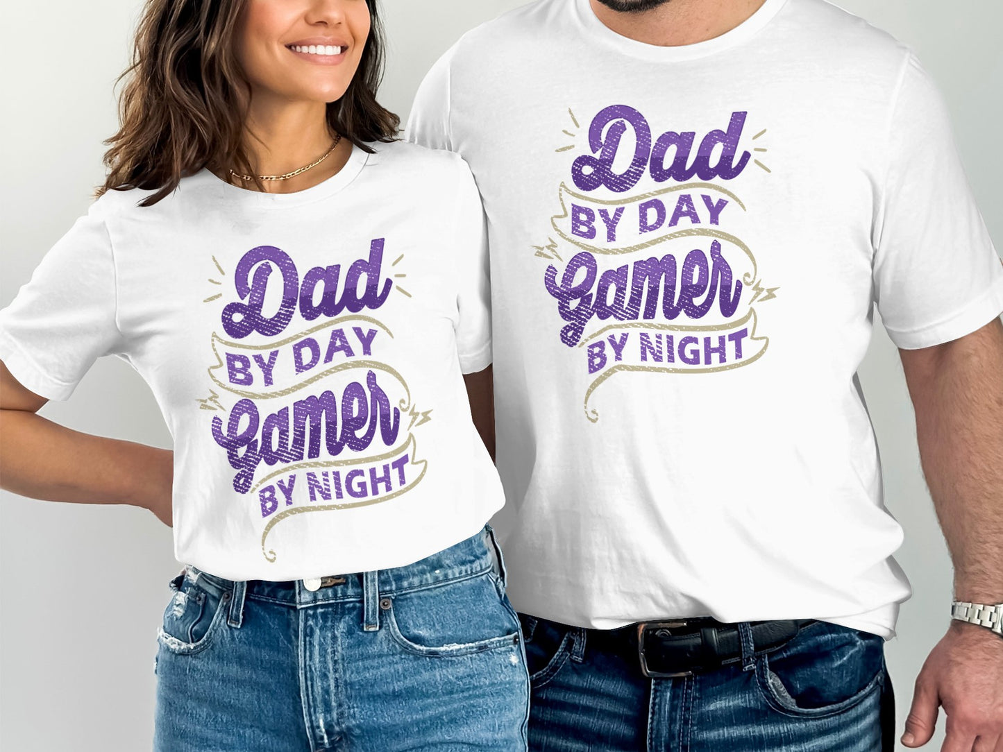 Dad By Day Gamer By Night Graphic T-Shirt product