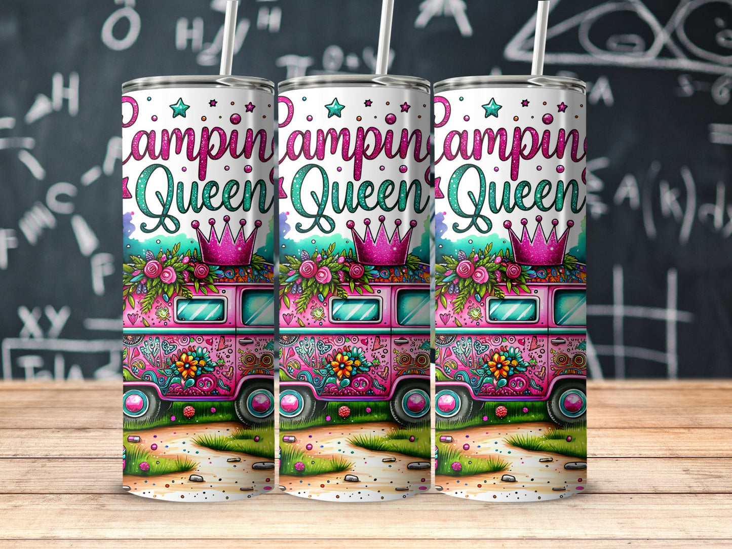 Campin Queen Decorative Travel Tumbler product
