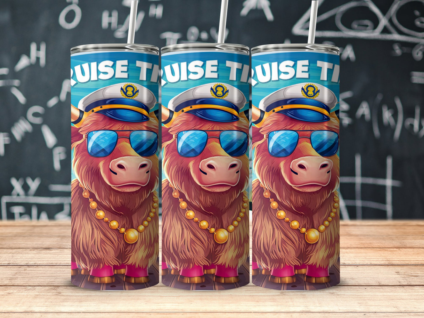Funny Cool Captain Cow Cruise Tumbler Cup product type