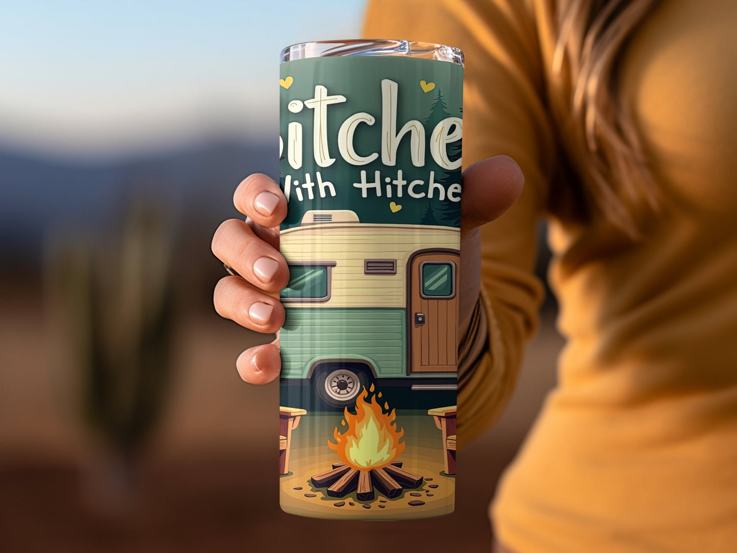 Campfire and RV Scenic Travel Mug product type