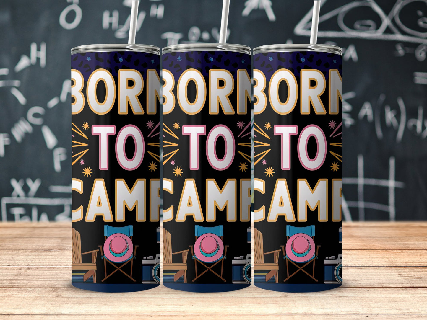 Born To Camp Design Tumbler Drinkware product type
