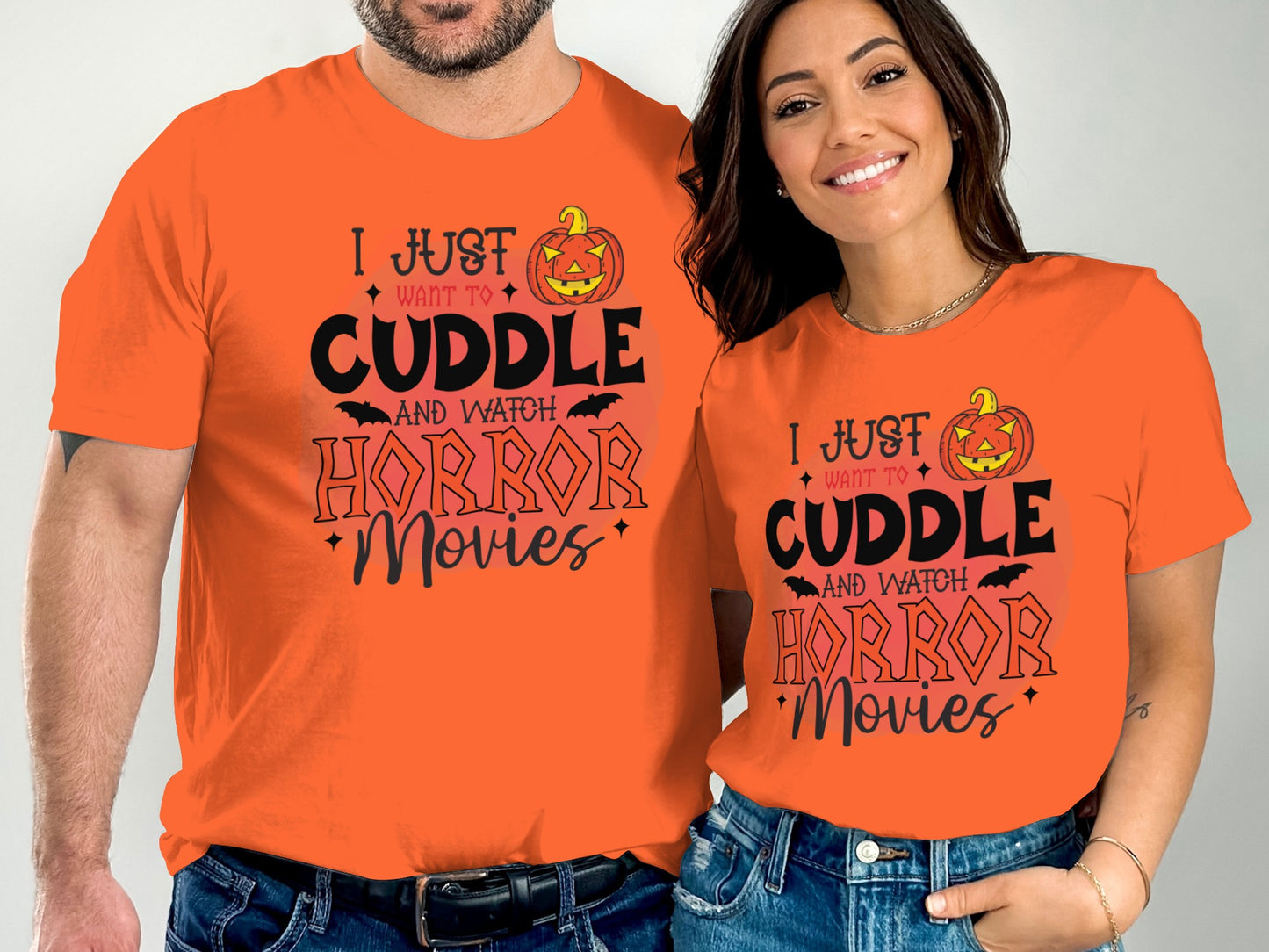 Cuddle and Watch Horror Movies Graphic T-Shirt Product