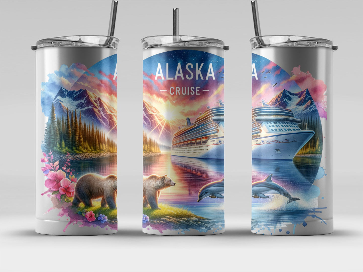 Alaska Cruise Scenic Wildlife Stainless Steel Tumbler product