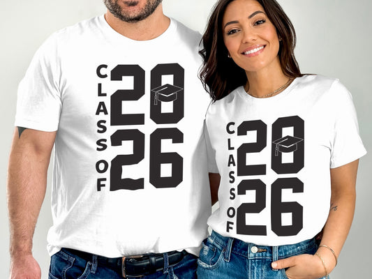 Class of 2026 Graduation Themed White T-shirt product type