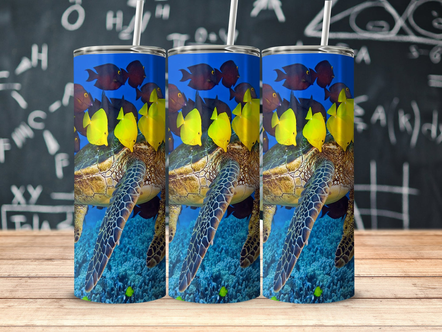 Ocean Turtle and Fish Underwater Scene Drinkware product type