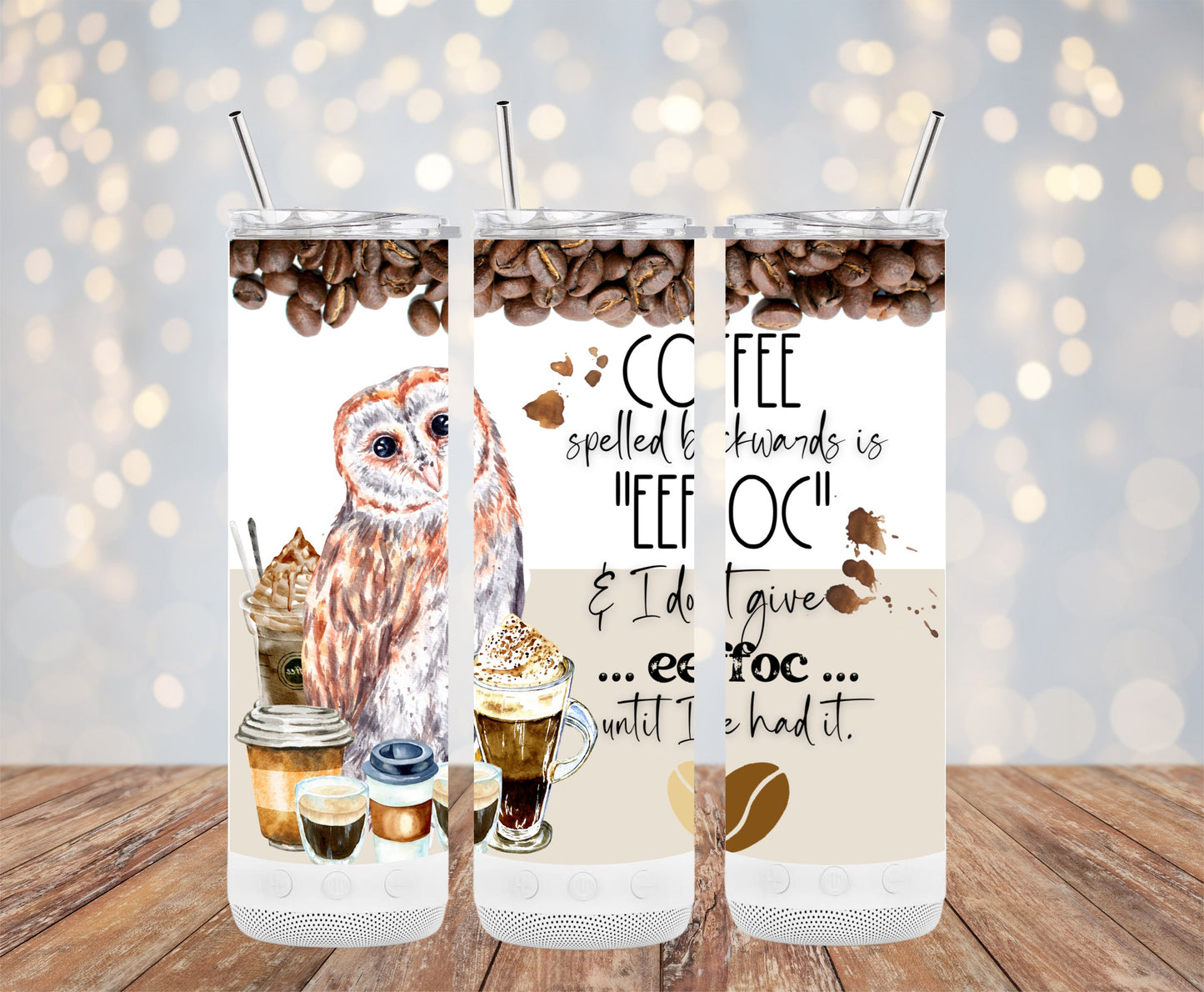 Coffee Owl Design Insulated Tumbler Drinkware product