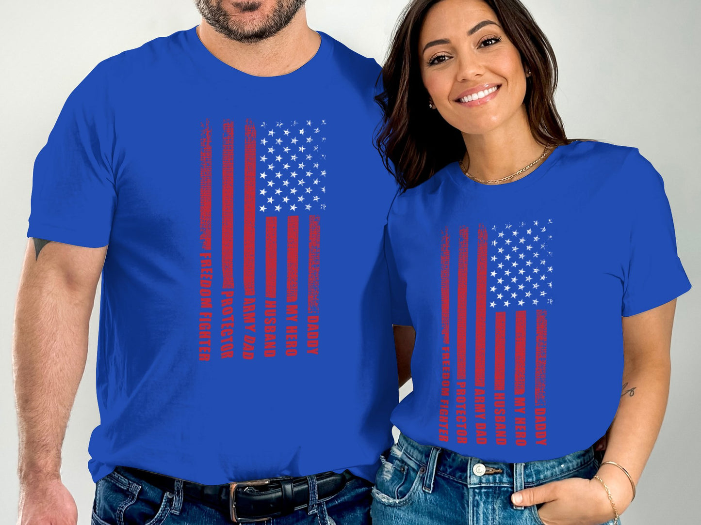 Patriotic Blue American Flag T-Shirt product