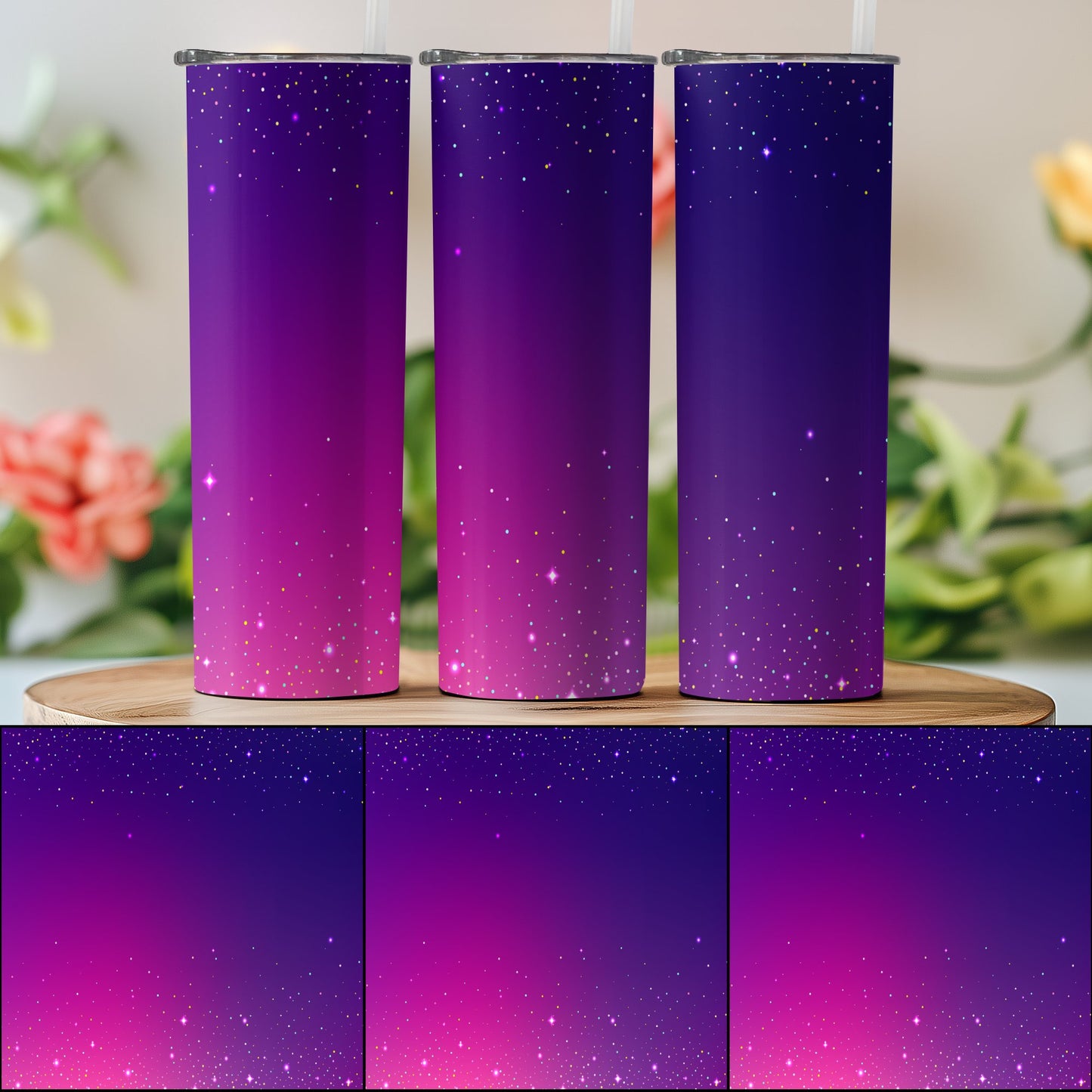 Sparkling Gradient Purple Pink 20oz Tumbler product