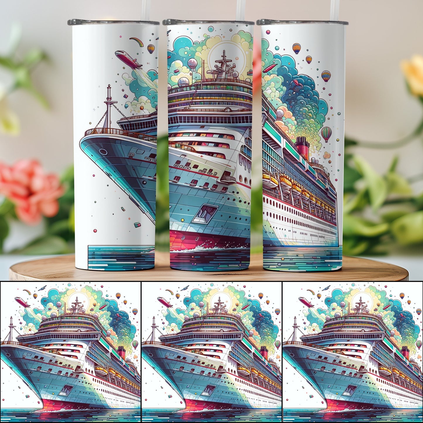 Vibrant Cruise Ship Art Travel Tumbler product