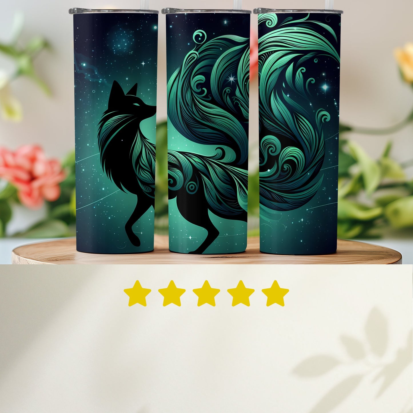 Mystical Fox Fantasy Design Tumbler